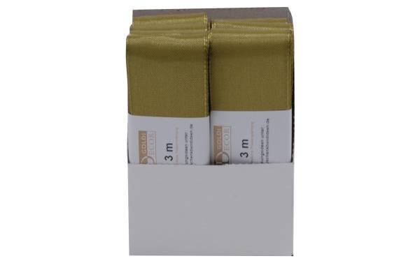 GOLDINA Textilband 40 mm x 3 m, Olivgrün, 1 Stück