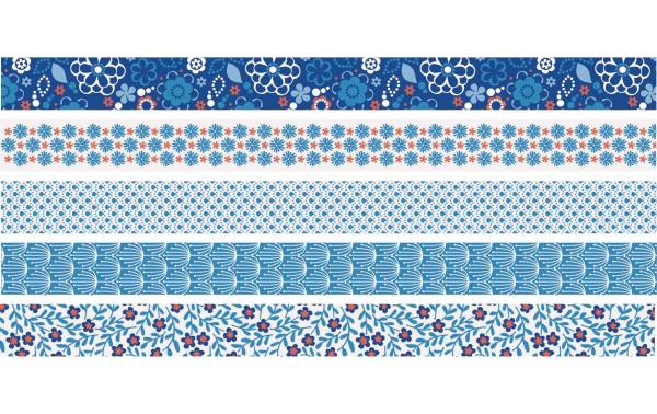 Heyda Washi Tape Blumen mini Blau