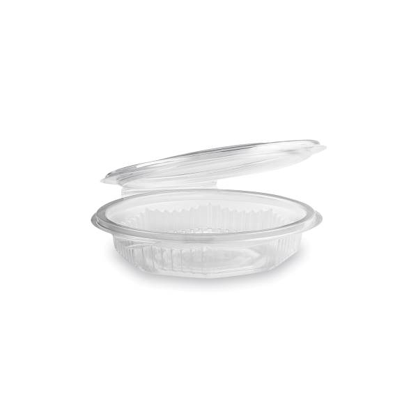 Achteckbecher (PP) mit Deckel klar 250ml – 50 Stück