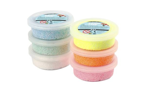 Creativ Company Modellier-Set Foam Clay 6 x 14 g Gelb/Pink/Hellblau/Orange