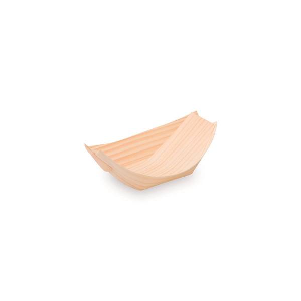 Fingerfood-Schale aus Holz Schiffchen 11 x 7 cm – 100 Stück