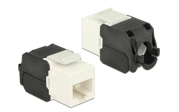 Delock Keystone-Modul RJ-45 Cat.6A, UTP Weiss