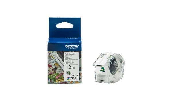 Colour Paper Tape 12mm/5m VC-500W Compact Label Printer BROTHER CZ-1002