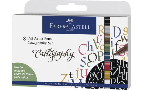 Faber-Castell Tuschestift Pitt Artist Pen Calligraphy 8er Etui