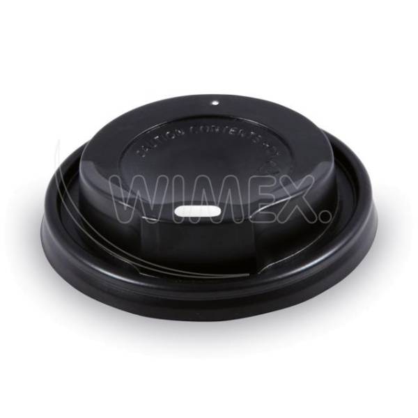 Domdeckel (PS) schwarz 80mm – 100 Stück