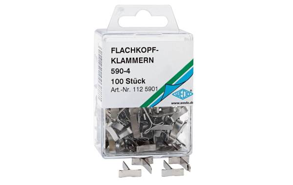 WEDO Flachkopfklammer 1.2 cm 100 Stück