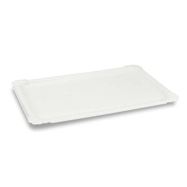 Pappteller weiß 23 x 33 cm – 125 Stück