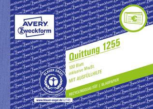 AVERY ZW. Zweckform Recycling-Formularbuch "Qittung inkl. MwSt."