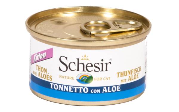 Schesir Nassfutter Kitten Thunfisch &amp; Aloe in Gelée, 85 g
