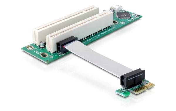Delock PCI-E Riser Karte x1 zu 2×32-Bit PCI, 9cm