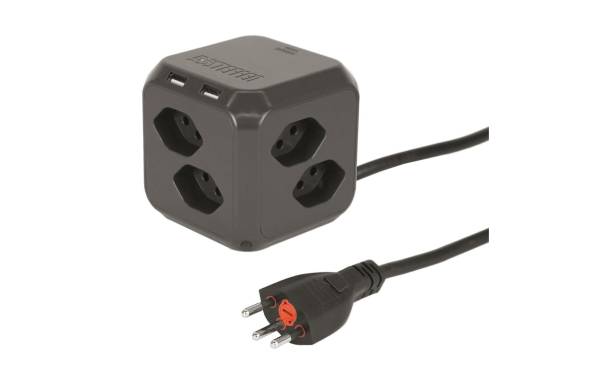 STEFFEN Stromverteiler CUBE 8xT13 2x USB-A