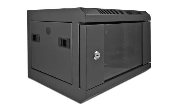 Delock Wandschrank 10 mit Glastür 10 / 4HE / Schwarz