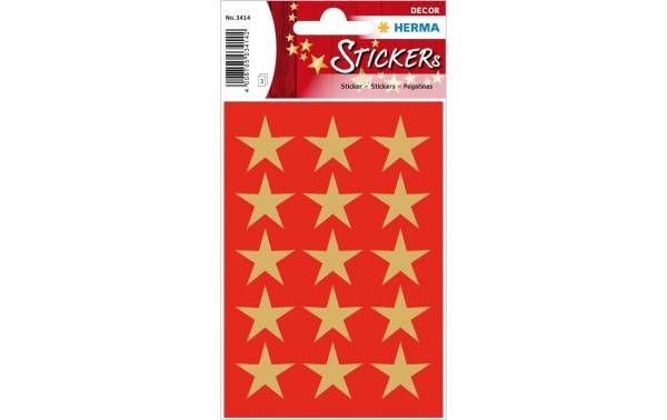 Sticker Sterne gold 45 Stück/3 Blatt HERMA 3414