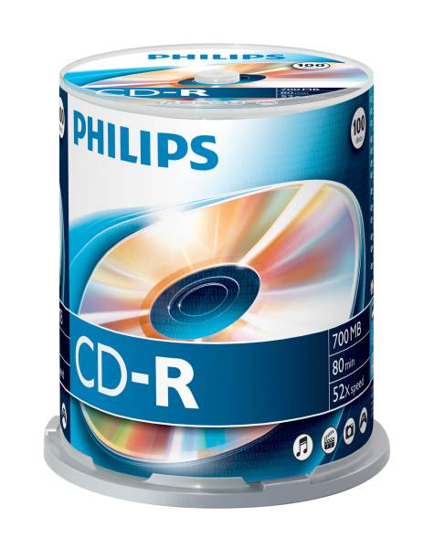 CD-R 100er Spindel PHILIPS CR7D5NB00