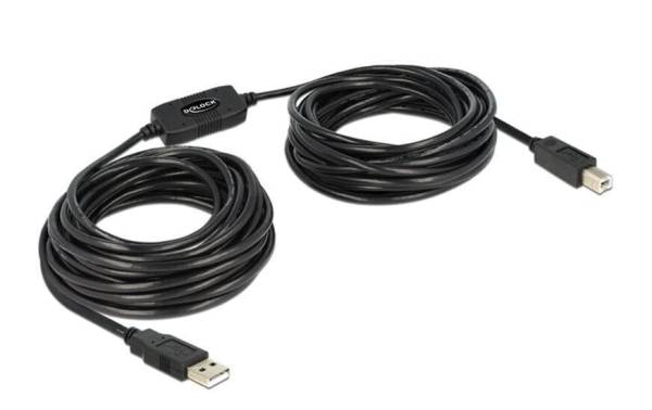 Delock USB 2.0-Kabel USB A – USB B 11 m