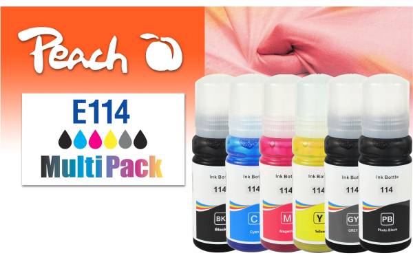 Peach Tinte Epson CISS 114 MultiPack C/M/Y/G/FBK/BK