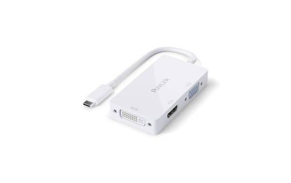PureLink Multiadapter IS240 USB Type-C – HDMI/DVI/VGA, Weiss