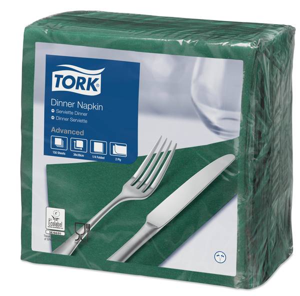 TORK-478757 Dinnerservietten Dunkelgrün -