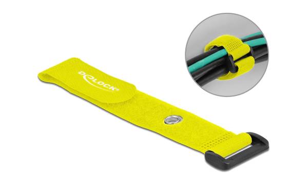 Delock Klettkabelbinder Gelb 190 mm x 25 mm 5 Stück