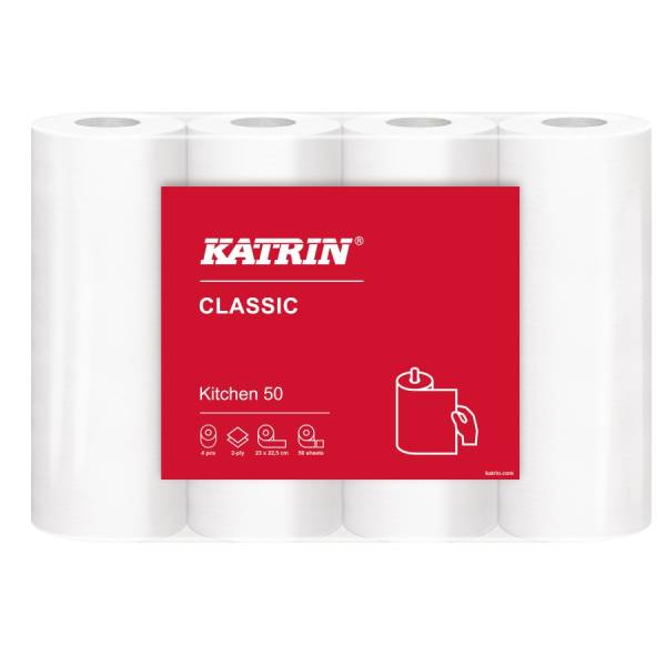 32x KATRIN Classic Kitchen 50 Küchenrolle – 1 Sack