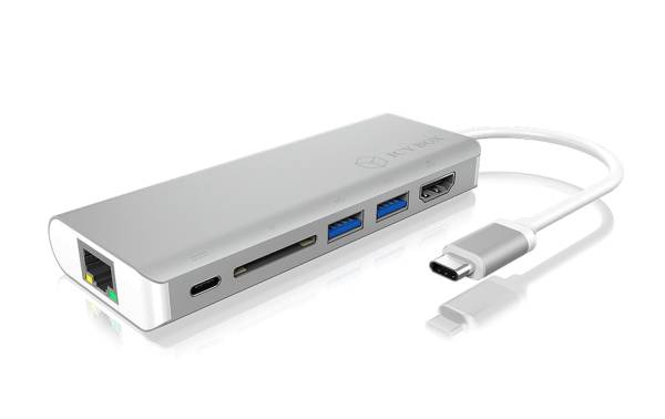 BOX USB Type-C Notebook Dockingstation silver/white ICY IB-DK4034