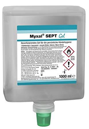 Physioderm Myxal ® Sept Händedesinfektionsgel – Neptuneflasche à 1000 ml