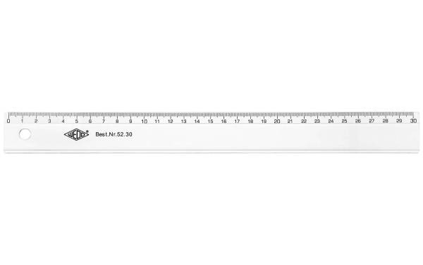 WEDO Lineal, 300 mm, aus Kunststoff, transparent