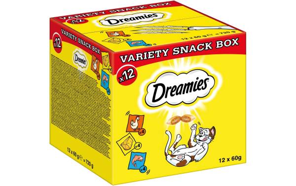 Dreamies Katzen-Snack Varietätenbox, 12 x 60 g