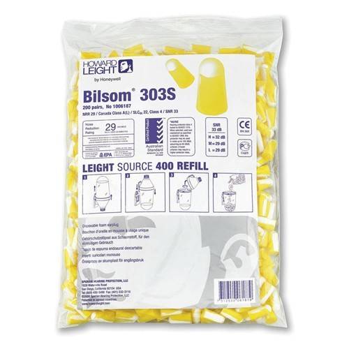 Gehörschutzstöpsel Howard Leight Bilsom 303 Refill mit 200 Paar