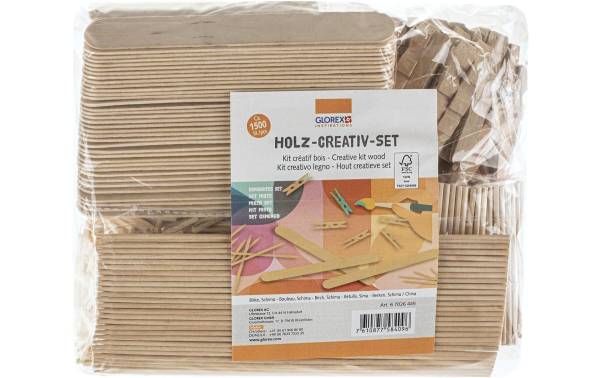 Glorex Holzkleinteile Holz-Creativ-Set ca. 1500 Teile