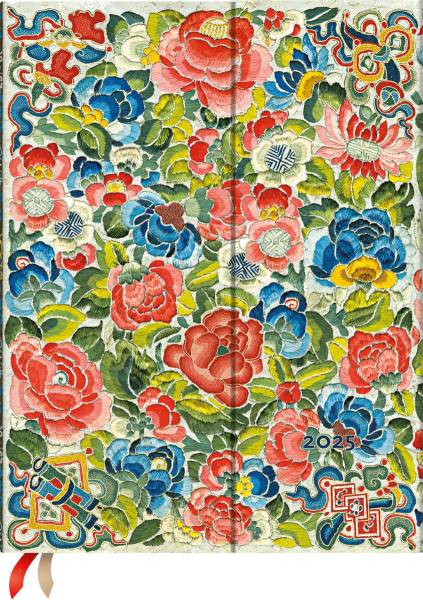 PAPERBLANKS Agenda Birnengarten Ultra 2025 DHD6060 1W/2S HOR HC DE 17.5x23cm
