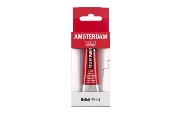 Amsterdam Acrylfarbe Reliefpaint 302, 20 ml, Dunkelrot