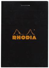 RHODIA Notizblock No. 11, DIN A7, kariert, schwarz