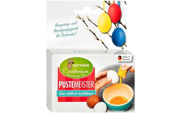 HEITMANN Ostereier-Ausblasgerät "Pustemeister", 3-teilig