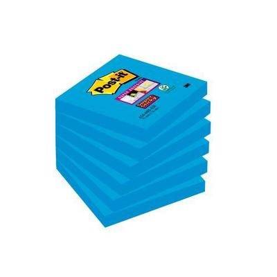 POST-IT Block Super Sticky 76x76mm 6546SSEB mediterranblau, 6x90 Blatt