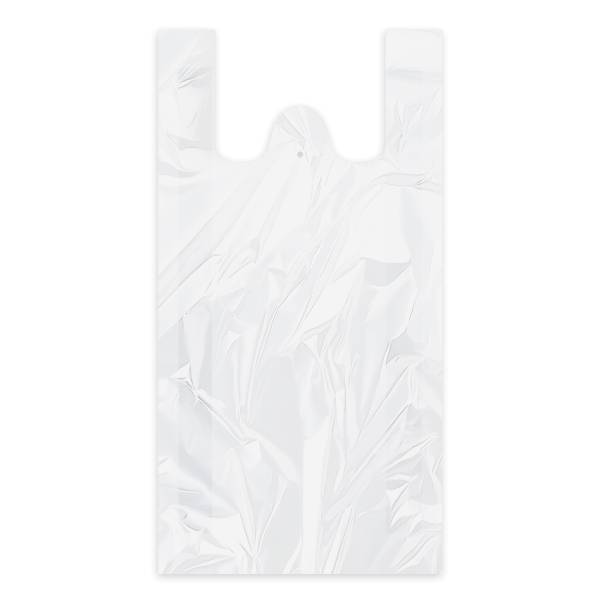 Hemdchen-Tragetasche (HDPE) extra-stark weiß 30+20 x 60cm 15kg - 50 Stück
