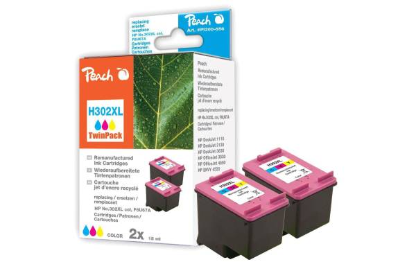 Peach Tintenset HP Nr. 302XL (F6U67A)