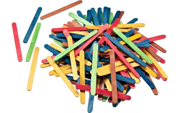 folia Holzstäbchen, Länge: 114 mm, farbig sortiert