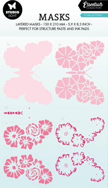 SIZZIX Maske 15x21x0.1cm MASK170 Schmetterling