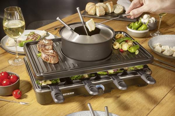 SEVERIN Raclette-Fondue-Kombination RG 2347, 1.400 Watt