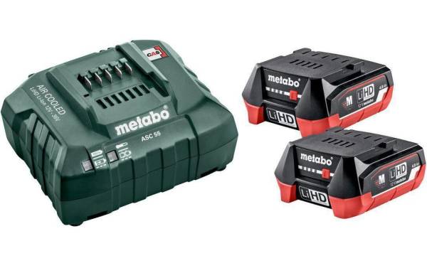 Metabo Akku und Ladegerät 12 V – 2 x LiHD 4,0 Ah