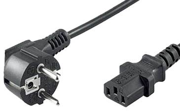 shiverpeaks BASIC-S Schutzkontakt Stromkabel, 2,0 m, schwarz