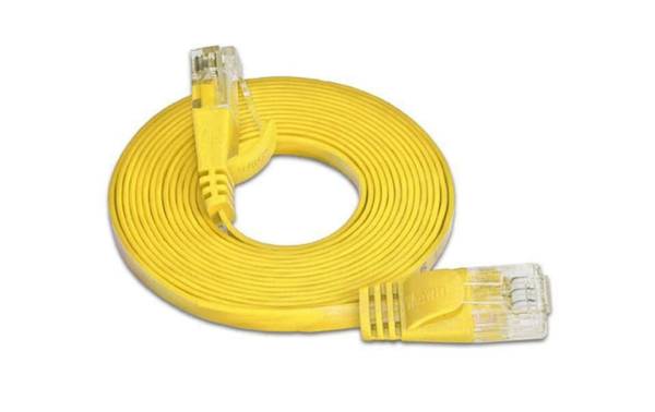 SLIM Slimpatchkabel Cat 6, UTP, 15 m, Gelb