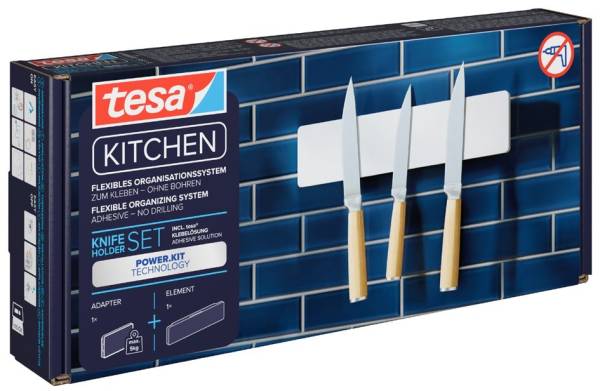 tesa KITCHEN Messerhalter, weiß