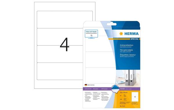 HERMA Ordnerrücken-Etiketten SPECIAL, 192 x 59 mm, weiß