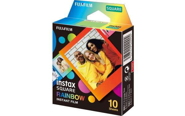 Fujifilm Sofortbildfilm Instax Square Rainbow 10 Bilder