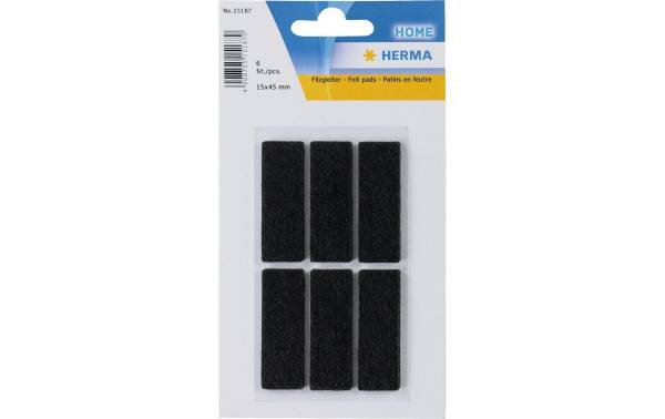 HERMA HOME Filzgleiter, 15 x 45 mm, schwarz