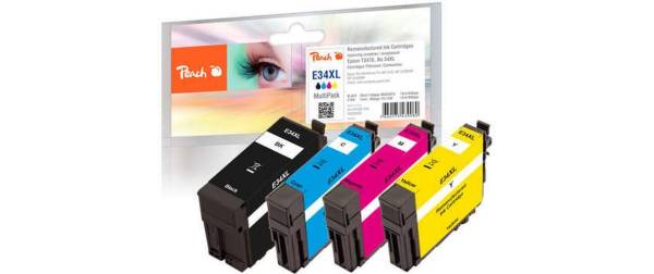 Peach Tinte Epson T3476, No 34XL BK, C, M, Y