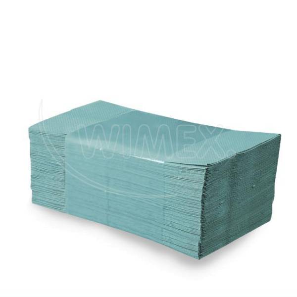 Papier-Falthandtuch gefaltet ZZ 1-lagig grün 25 x 23 cm RECY – 5000 Stück