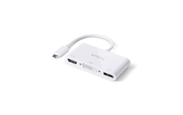 PureLink Multiadapter IS250 USB Type-C – HDMI/DVI/DP, Weiss